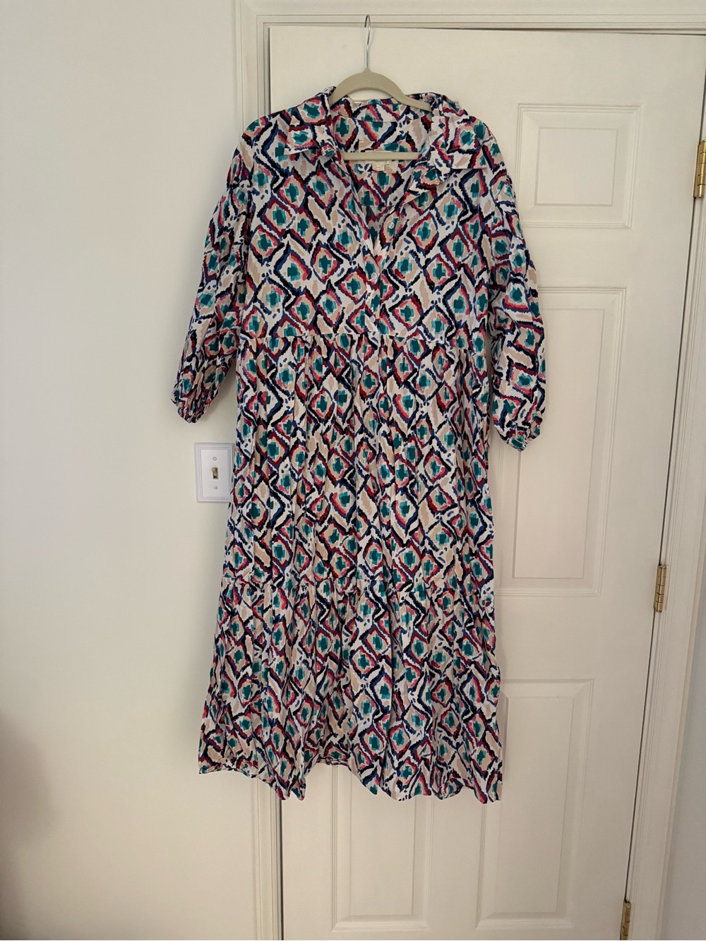 Anthropologie Maeve Bettina Tiered Shirt Dress - Picture 3 of 5